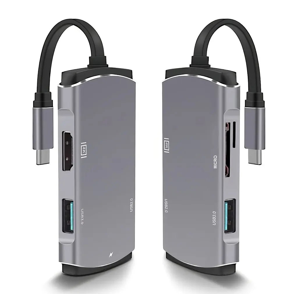 

USB C концентратор Type-C 3,0 до 4K HDMI-совместимый USB SD/TF кардридер PD Быстрая зарядка 5 в 1 док-станция для MacBook Air Pro Nintendo Switch