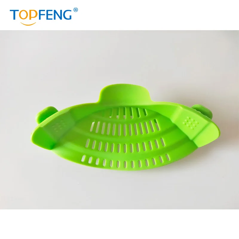TOPFENG кухонный силиконовый дуршлаг с защелкой для фильтрации лапши герметичный