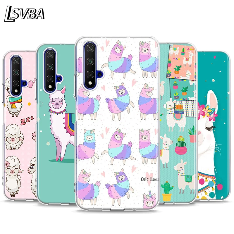 

Llama Alpacas Animal Silicone Cover For Honor 20 20S 20E 8 8A Prime 8X MAX 8C 8S 7A 7C 7S Pro Phone Case