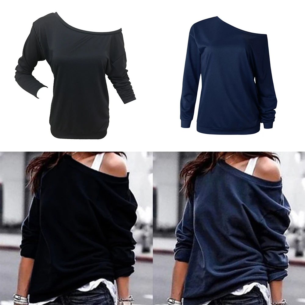Новая однотонная Осенняя мода с круглым вырезом и длинными рукавами женский