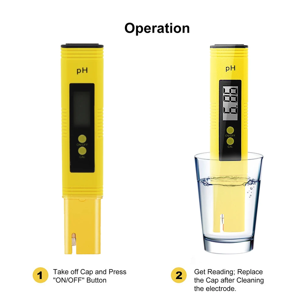 Портативный PH метр с ЖК дисплеем автоматическая калибровка ручка для аквариума