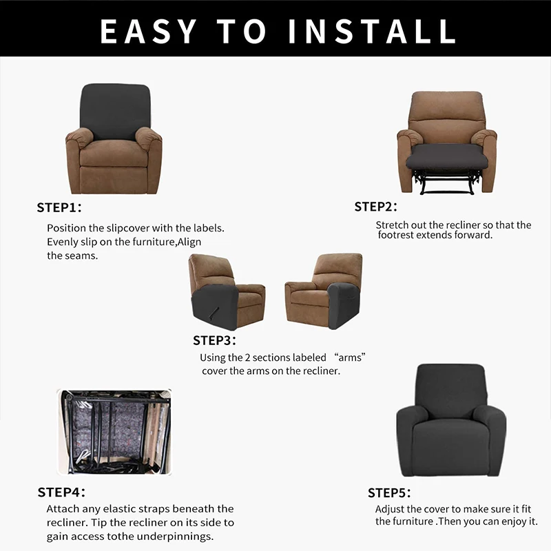 Чехол для кресла на 1/2/3 места из спандекса | Дом и сад