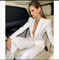 customize women suits blazer pants 2pcs sets lace womens business suits formal pants jacket coat suit office wedding