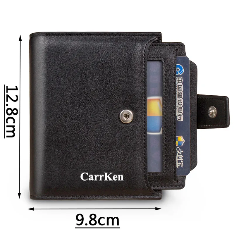 Новинка Мужской многофункциональный кошелек из воловьей кожи брендовый