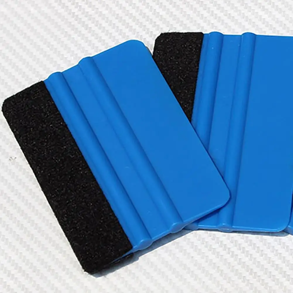 

1PCS Car Vinyl Film wrapping tools Blue Scraper squeegee with Stickers felt Styling edge size 10cm*7.5cm Accessorie Car