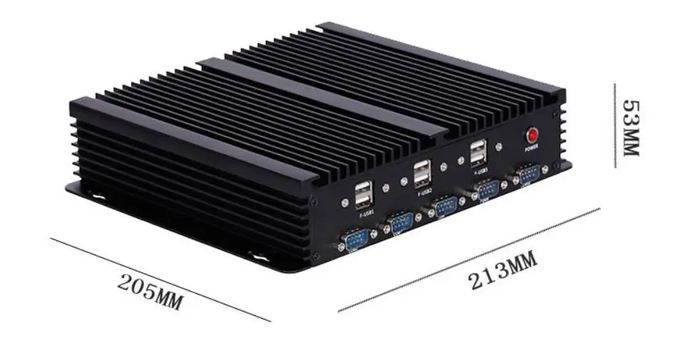 Встроенный без вентилятора Промышленный ПК в миниатюрном корпусе для Intel J1800 J1900 i5