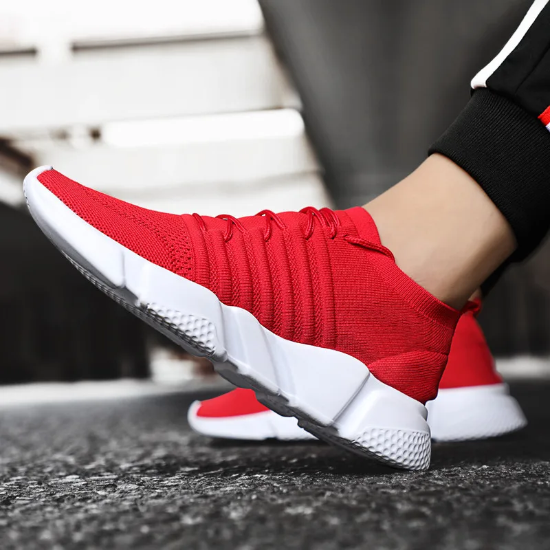 Мужская обувь для бега новый дизайн сетки мужская с летящими волнами прогулочная