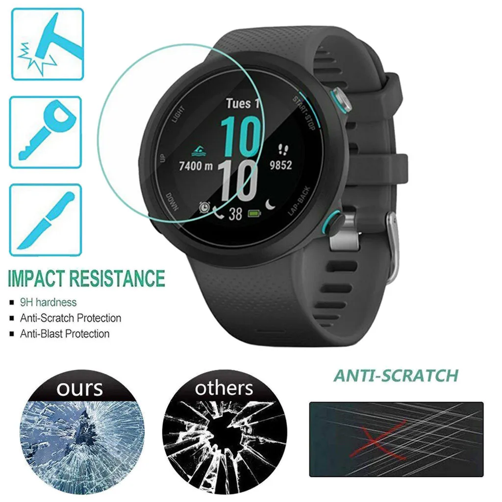2.5D 9H закаленное стекло для Garmin swimming 2 GPS Смарт-часы HD прозрачное взрывозащищенное