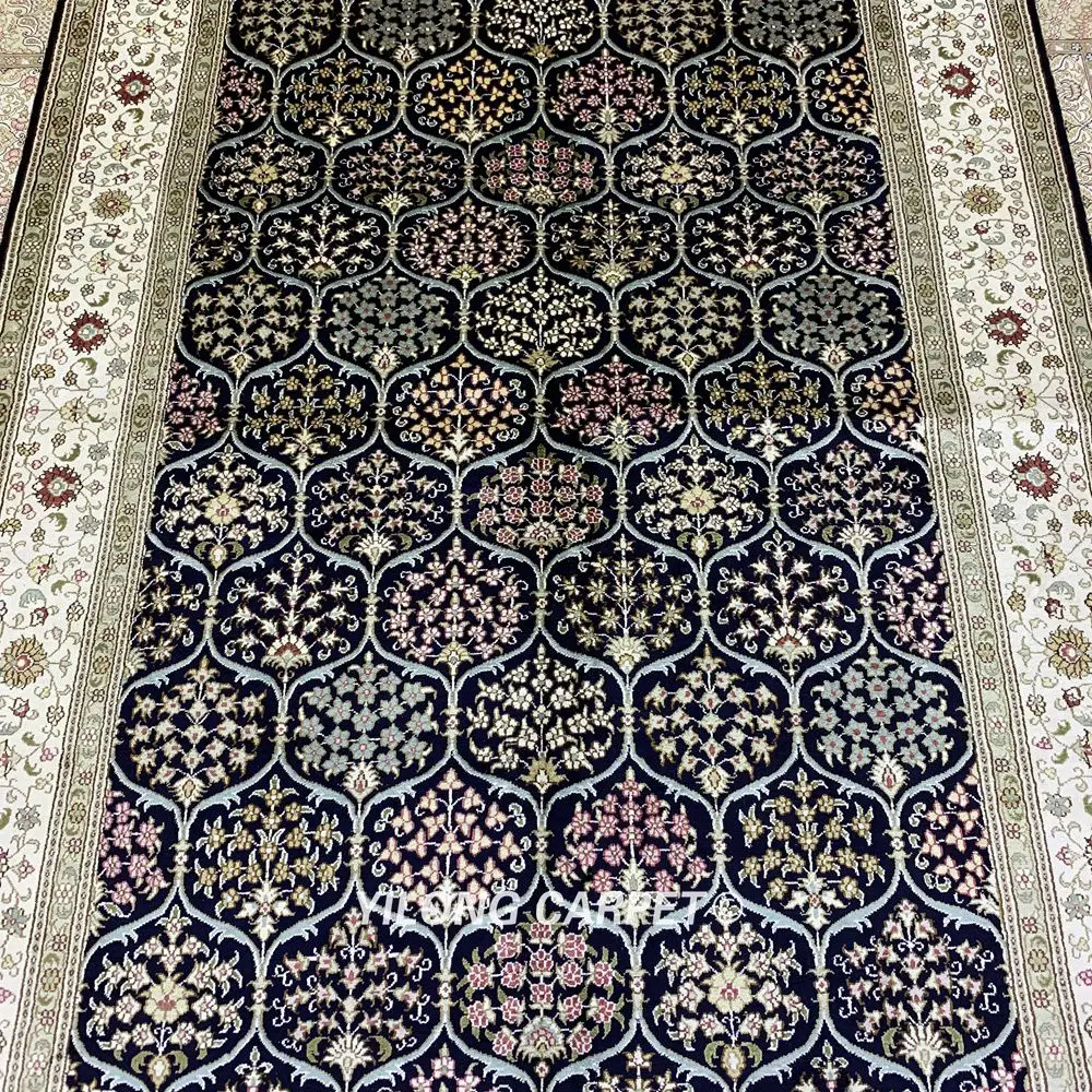 Yilong 4 5 'x 6 5' Тебриз шелковый ковер ручной работы изысканные китайские