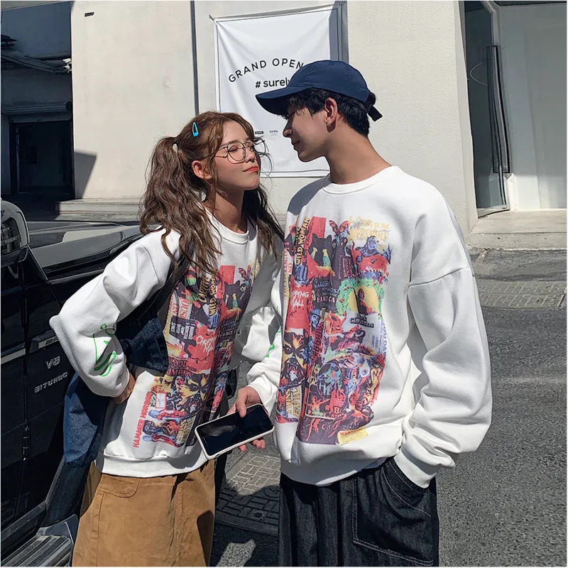 Новинка 2019 года сезон весна-осень Фирменное Рисование граффити корейский стиль