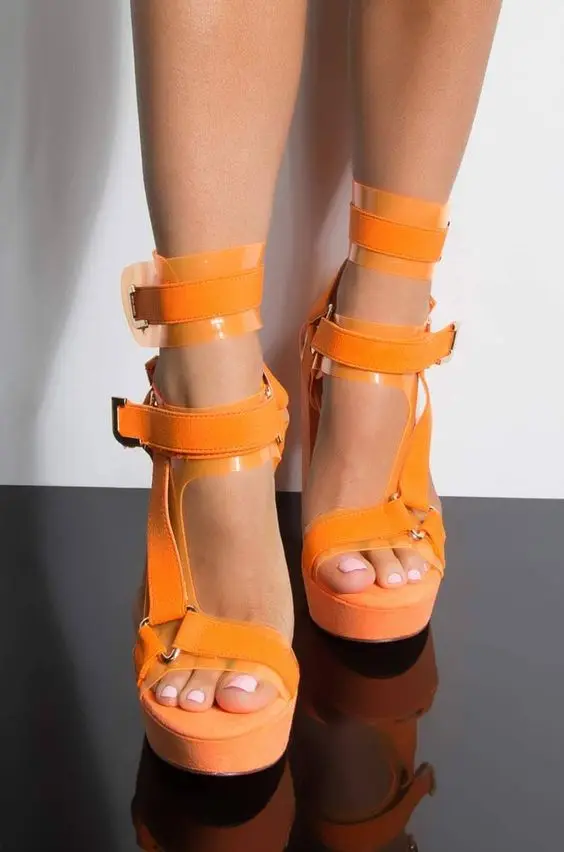 

Large fashion color matching film sexy open toe thick heel high heel sandals banquet sandals