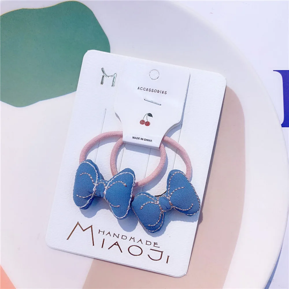Маленькая девочка веревка для волос лента бант с эластичными резиновыми лентами