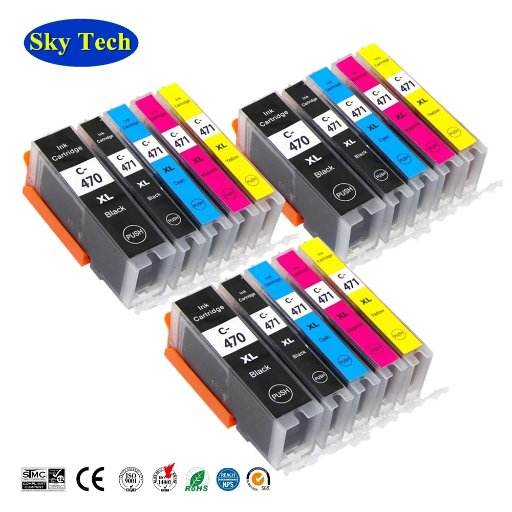 Совместимые картриджи для Canon PGI470 CLI471 PGI 470 CLI 471 Pixma