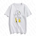 Женская футболка с коротким рукавом, винтажная хлопковая Футболка с абстрактным рисунком в Корейском стиле, в стиле Харадзюку, готика, размера плюс - фото