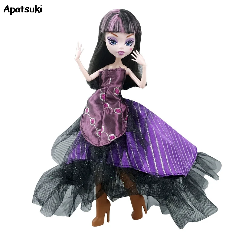 Одежда для куклы Monster High монстра повседневная одежда разноцветное модное платье