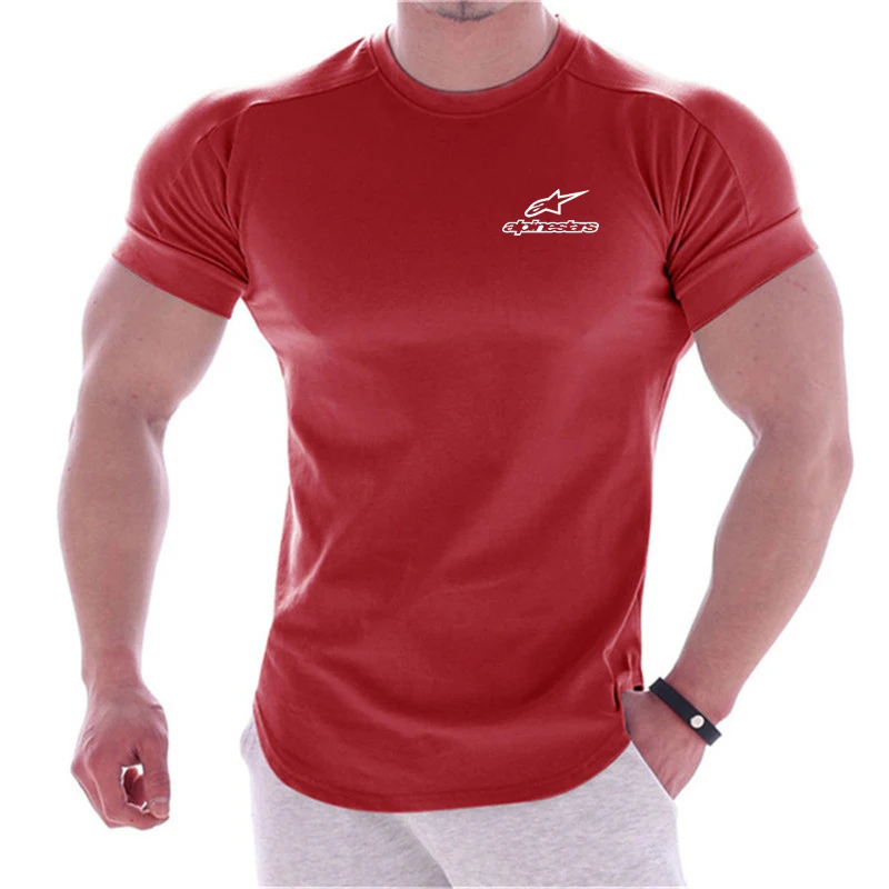 

Alpine Star New Brand New 100% Pure Cotton Men's T-shirt O-neck Solid Color Short Sleeve Men's T-shirt S-3XL Men's T-shirt Men's