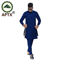 african clothes for men dashiki solid color long sleeve rich bazin personality traditional contracted design shirts pants sets
