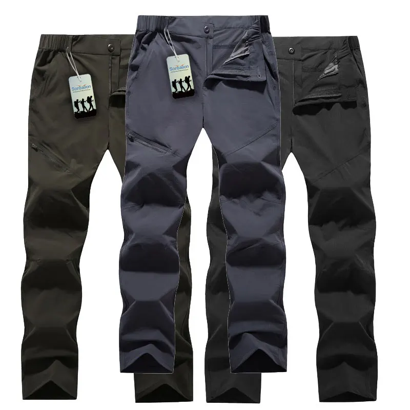 Летние мужские брюки быстросохнущие водонепроницаемые эластичные дышащие для