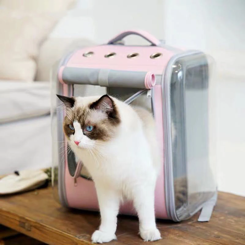 

Pet Cat Carrier Backpack Breathable Cat Travel Outdoor Shoulder Bag For Small Cats Portable Packaging Carrying Pet Supplies
