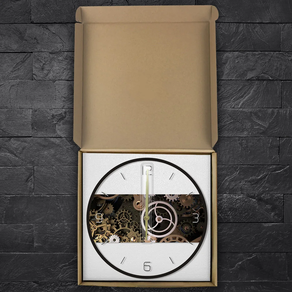 Часы настенные механические с принтом часы механическим механизмом в стиле