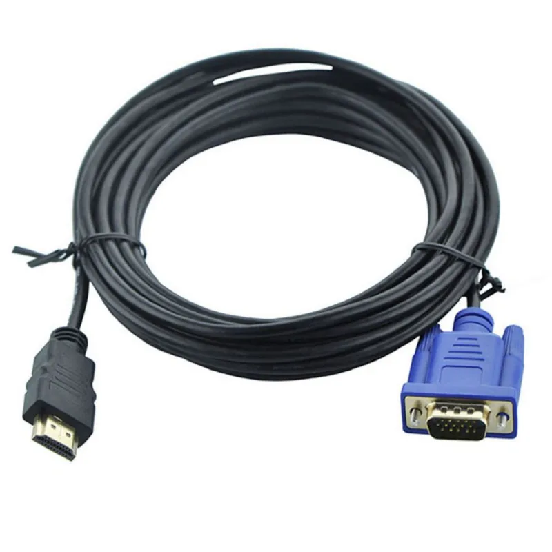 Fit For Device with Decoder 1.8/3.0M HDMI-compatible Cable To VGA Adapter 1080P Audio Converter HDMI-VGA Connector | Электроника