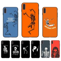 funny dancing skeletons phone case shell for iphone xs x 11 pro max 12 mini mobile cover se 2020 8 7 6 plus 6s 5 xr unique coque