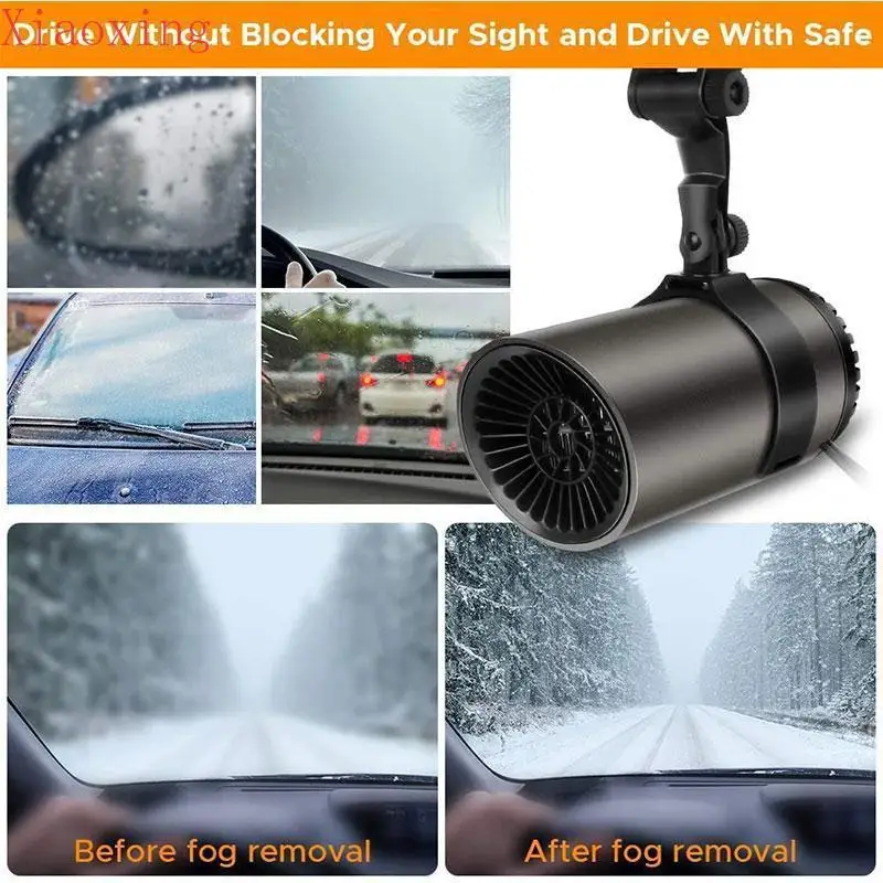 

12V Heater for Auto Car Heater Cup Shape Car Warm Air Blower Electric Fan Windshield Defogging Demister Defroster Portable Car A