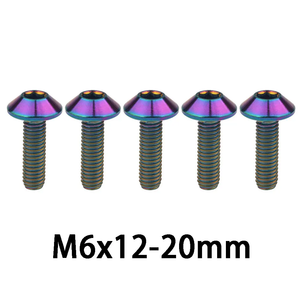 Титановые Ti-болты кнопка Шестигранная головка M6X12 15 20 мм болты для моторного