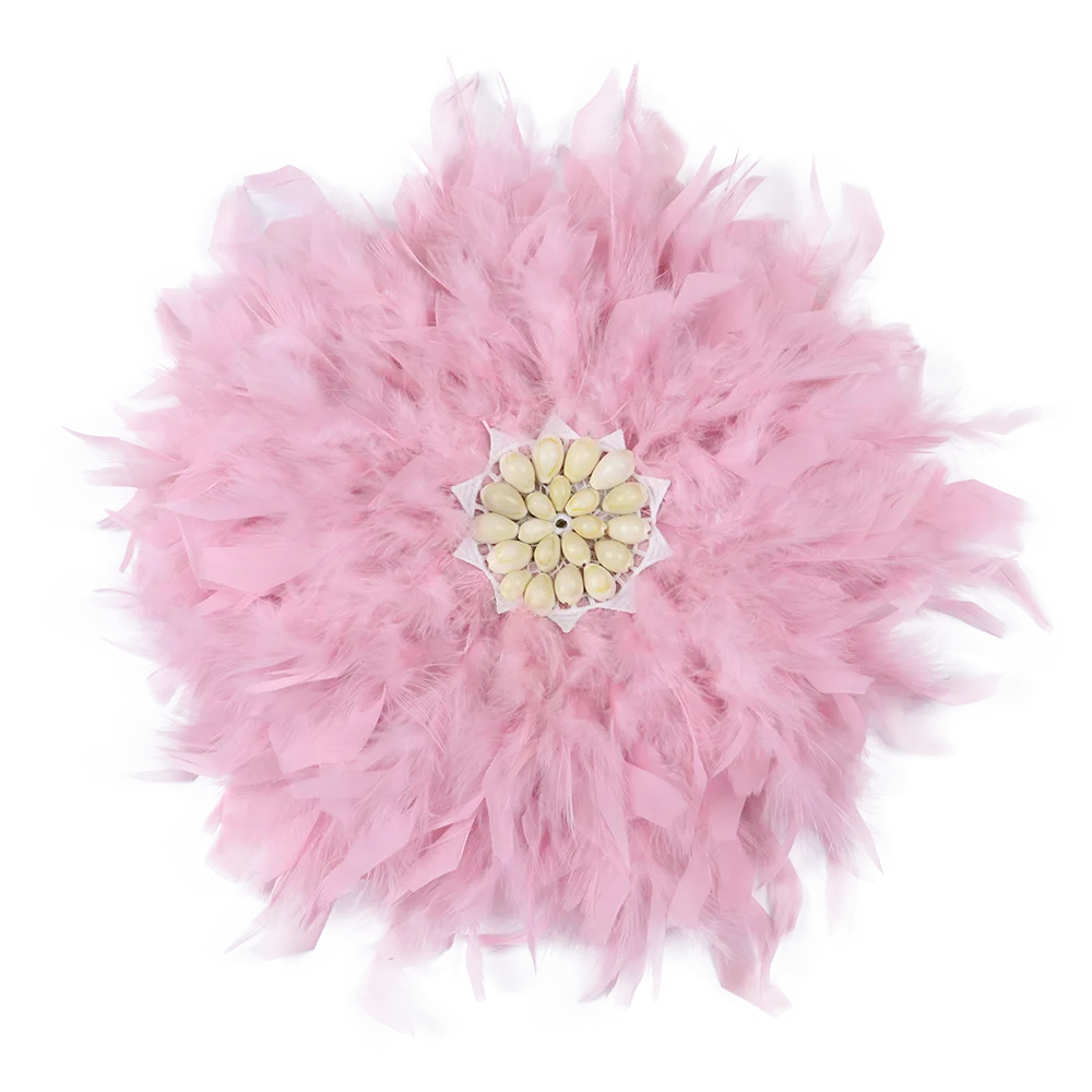Перья индюка настенное Ювелирное Украшение Розовое Перо диаметром 40 см/16 дюймов