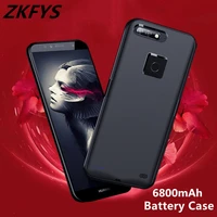 zkfys external battery charger cases for huawei honor 7c battery cover 6800mah portable power bank case external charging cover