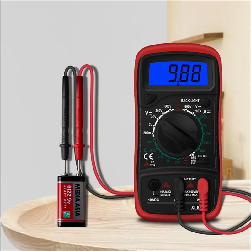 XL830L мультиметр ЖК цифровой AC/DC Амперметр Вольтметр Ом тестер напряжения