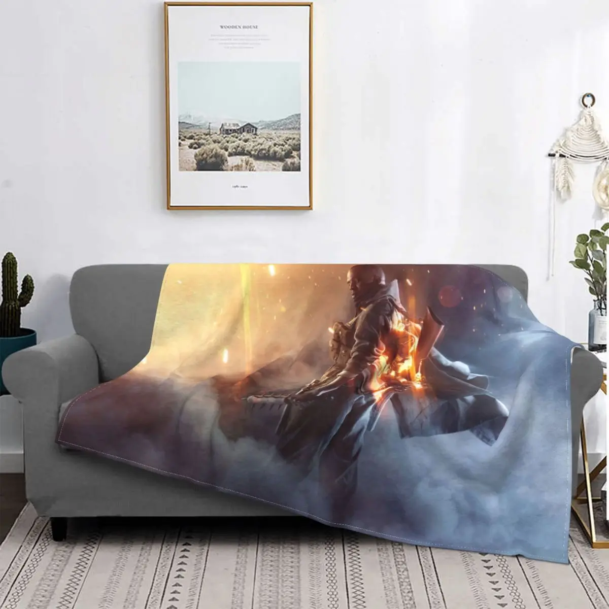 

A Battlefield Carpet Living Room Flocking Textile A Hot Bed Blanket Bed Covers Luxury Blanket Blanket Flannel Blanket