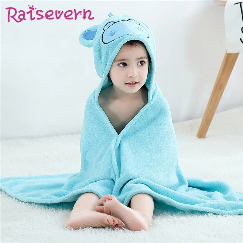 Единорог с капюшоном и изображением персонажа из мультика детский банный халат