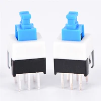 20pcslot 77mm 6pin push tactile power micro switch self lock onoff button latching switch