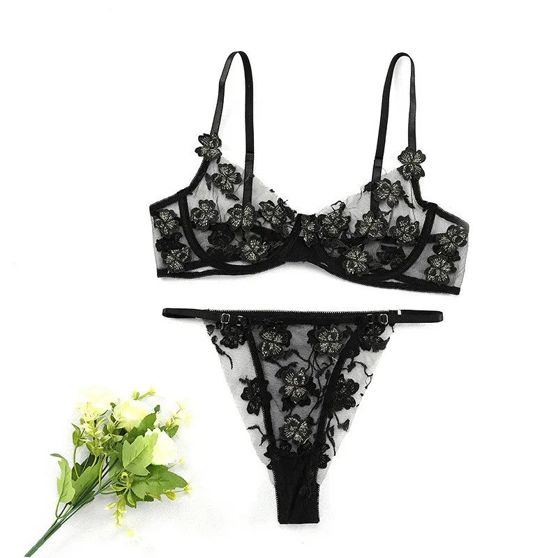 

Sexy Underwear Temptations Lace Red Dots Hot Sale Bustier Unlined