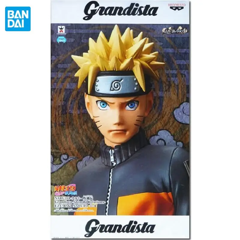 

27cm Original Bandai Naruto Uzumaki Naruto Anime Figure PVC toys Decoration Collection figure for friends gifts Model Dolls