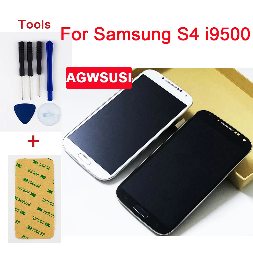 ЖК дисплей для Samsung Galaxy S4 i9500 i9505 i337 919 720T модуль панели + дигитайзер сенсорного