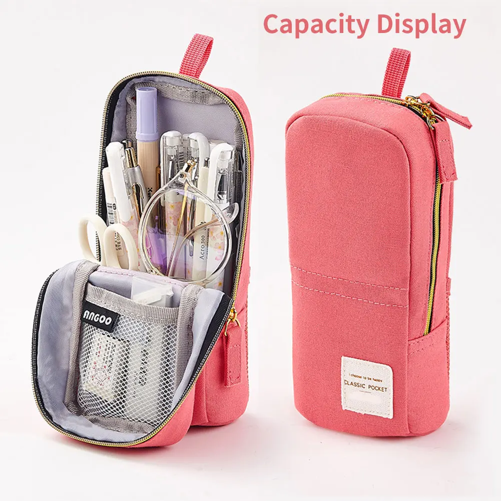 

Pencil Case Pouch Bag Large Capacity Pencil Holder Multifunctional Large Capacity For School Office Adult Student Stationery