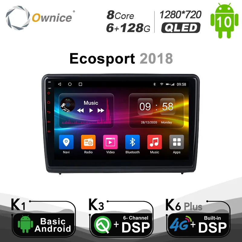 6 + 128G Ownice автомобильное радио для Ford Ecosport 2018 Android 10 0 автомобильный dvd GPS плеер Радио