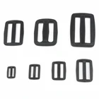 5 шт., пластиковая черная регулируемая пряжка, изогнутый слайдер, тройные регулируемые пряжки, для кемпинга, спорта, рюкзак, ремешки, аксессуары