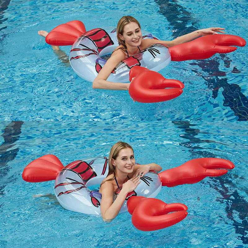 

New Crayfish Mount Animal Inflatable Swimming Ring Pool Accessories Inflatable Floating Ring Swimming Pool Floaters