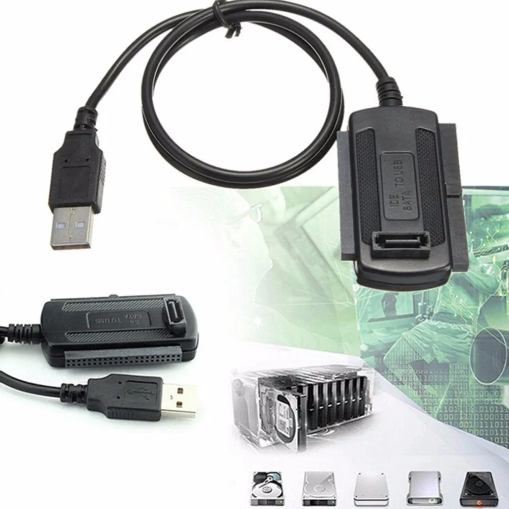 Адаптер-кабель 3 в 1 с USB 2 0 на IDE / SATA 5 дюйма жесткий диск HDD SSD 480 МБ/с./с интерфейс