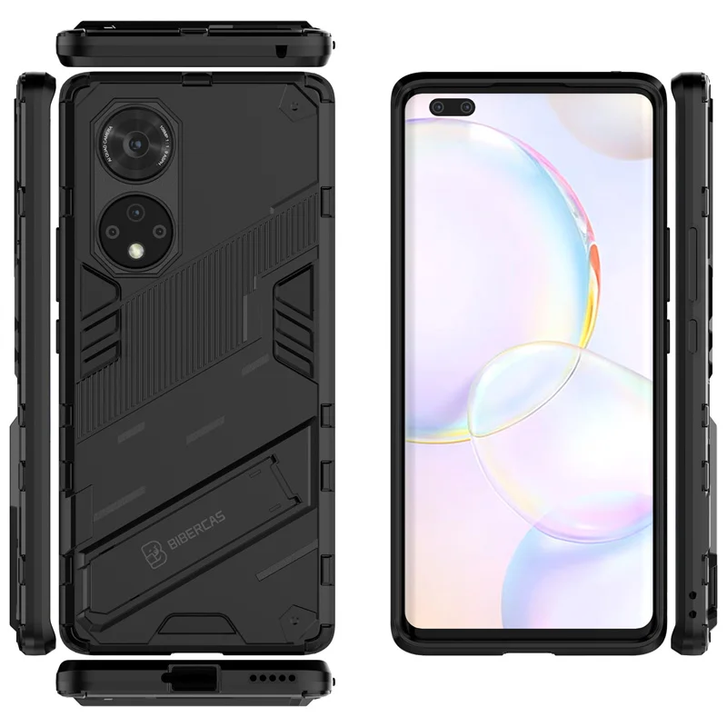 Funda con soporte para Huawei Honor 50, carcasa trasera a prueba de golpes, armadura, 50 Pro 50-4