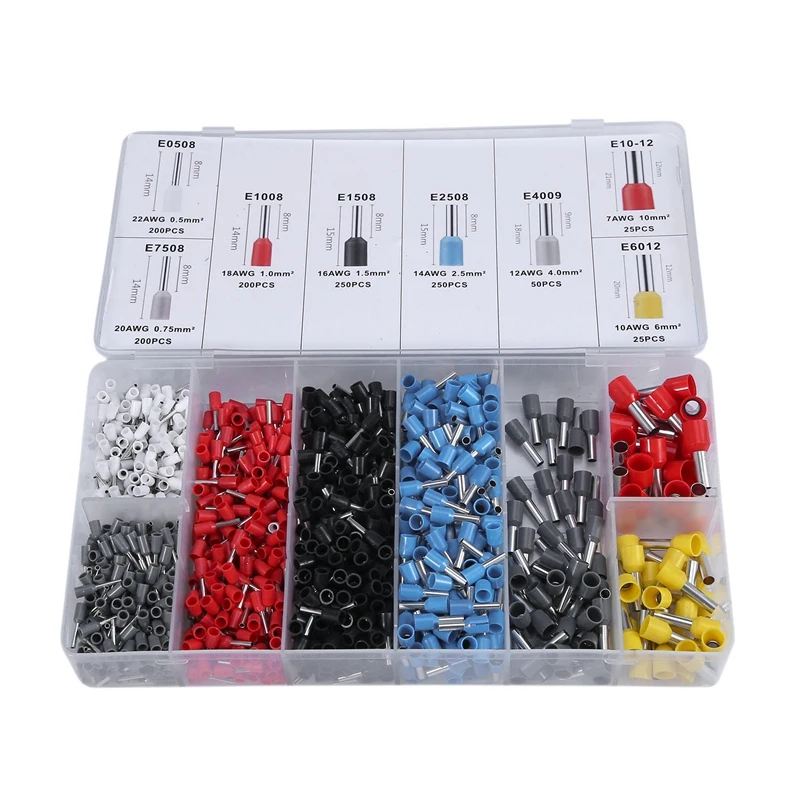 

GTBL Crimper Plier Set 0.08-10mm2 Self-Adjustable Ratchet Wire Crimping Tools with 1200 Wire Terminal Crimp Connector Insulated