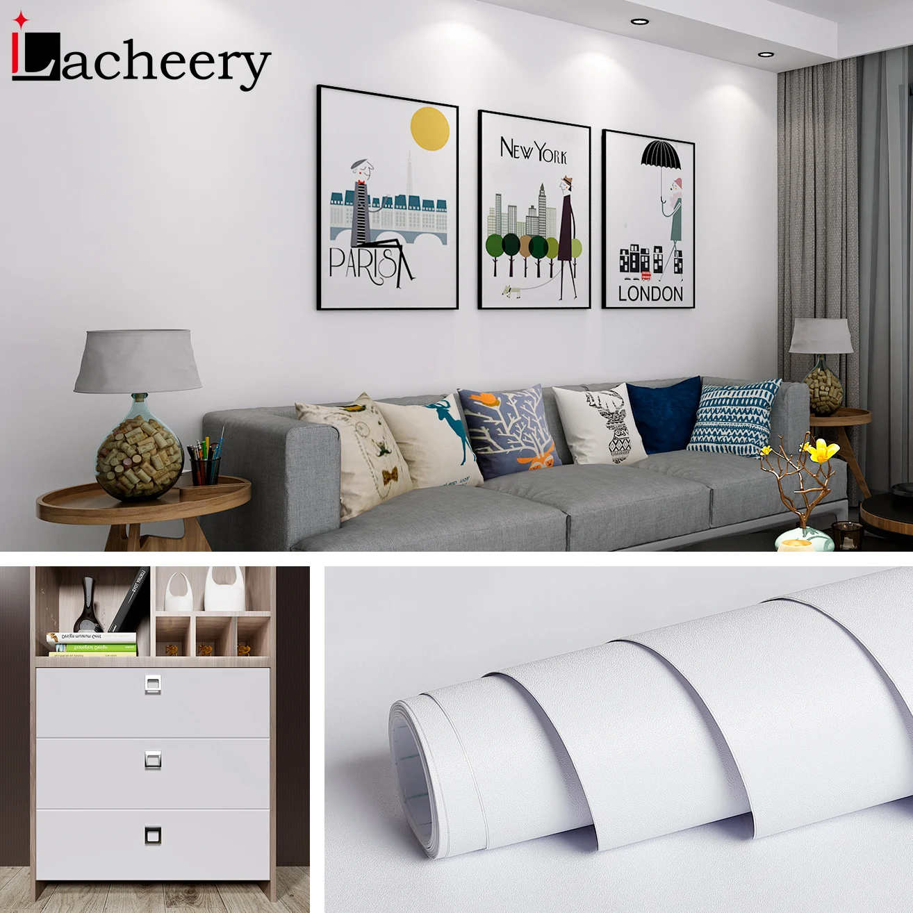 

50 Colors Waterproof Oil-proof Marble Self Adhesive Wallpaper Vinyl Film Wall Stickers Bathroom Kitchen Cupboard Home Decoration