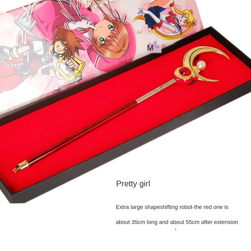 

Cardcaptor Sakura A walking stick Cosplay Props Magic Wand Staff ccs Card Captor Sakura anime peripheral Sailor Moon cane