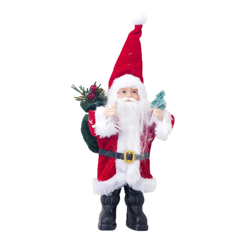 

Standing Flannel Santa Claus Doll Ornament Christmas New Year Decoration Doll Pendant 2021 Decorations For Home Decor