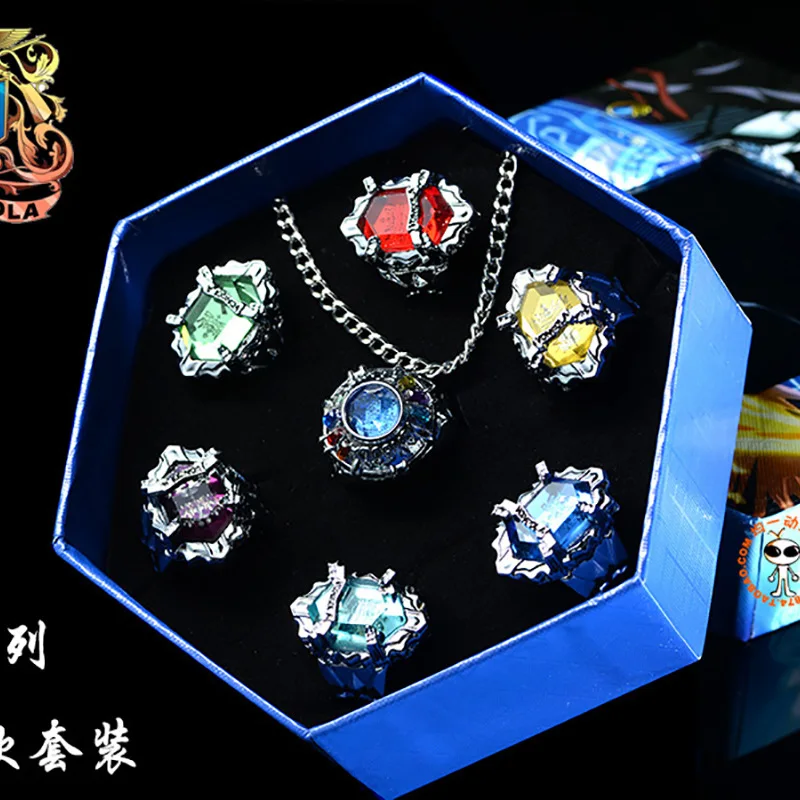 7 шт./компл. kateкё Hitman Reborn Sawada Tsunayoshi Vongola аниме модное Ювелирное кольцо косплей