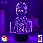 Аниме 3d светодиодные ночники атака на Титанов Erwin Smith фигурная лампа для детей подарок на день рождения Спальня Декор комнатные прикроватные светильники