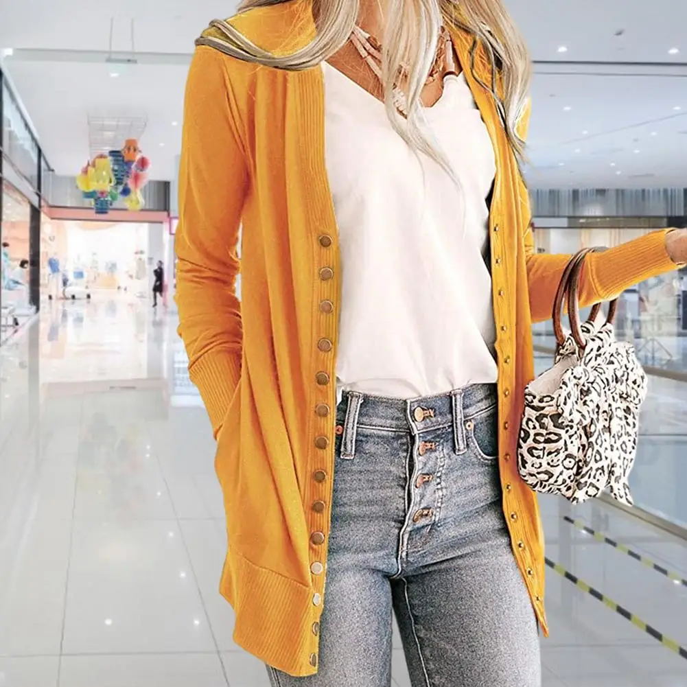 

Women Vintage V Neck Button Sweater 2021 Autumn Winter Long Sleeve Short Knitted Cardigan Sweaters England Style Tops Knitwear